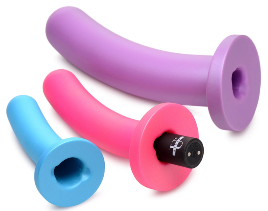 Strap U "Triple Peg" 28x Vibrating Dildo Set w/ Remote