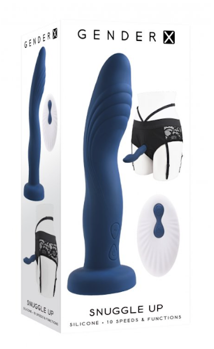 Gender X "Snuggle Up" Strap-on Vibe -Navy