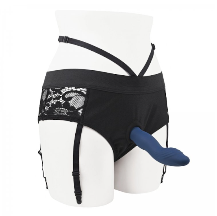 Gender X "Snuggle Up" Strap-on Vibe -Navy