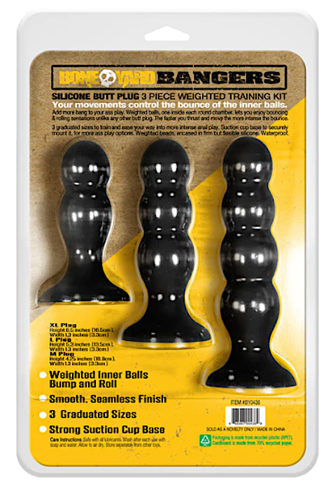 Boneyard "Bangers" Weighted Butt Plug Kit
