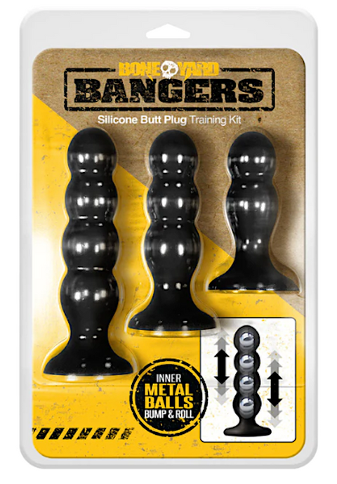 Boneyard ''Bangers'' Weighted Butt Plug Kit