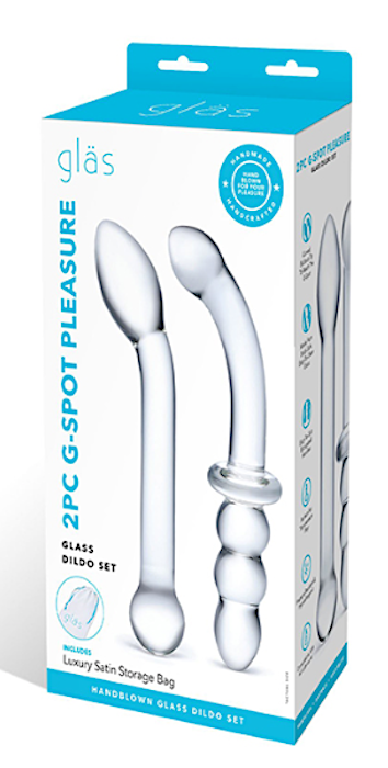 Glas 2pc G-Spot Pleasure Glass Dildo Set
