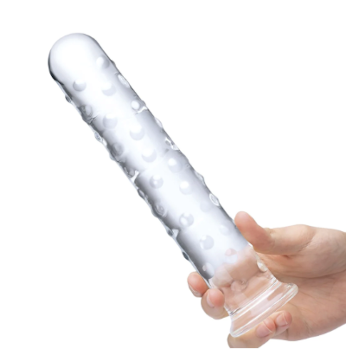 Gläs 10 Inch Extra Large "Nubbed" Dildo