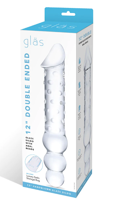 Glas 12" Double Ended Glass Dildo