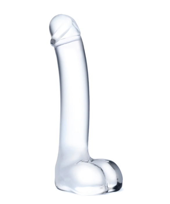 Glas 7" Curved Glass G-Spot Dildo