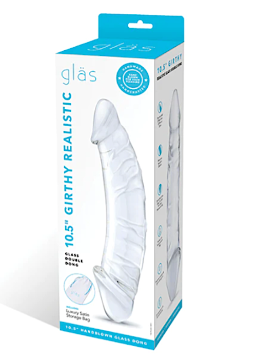 Glas 10.5" Realistic "Girthy" Dbl Dildo