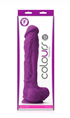 Colours Pleasures 10" Silicone Dildo - Purple