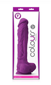 Colours Pleasures 10&quot; Silicone Dildo - Purple