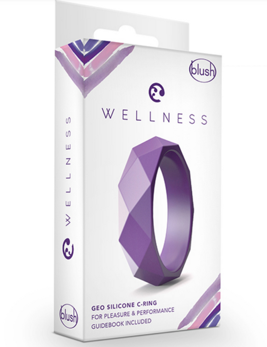 Wellness 'Geo' Cock Ring -Purple