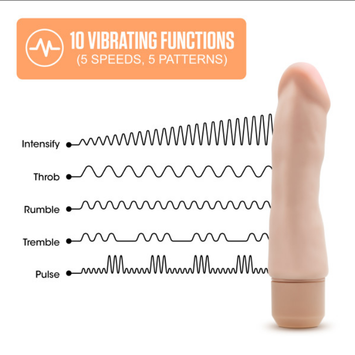 Dr. Skin Silicone "Dr. Steve" 7 In Vibrating Dildo