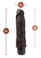 Dr. Skin ''Dr. David'' 8 Inch Vibrating Dildo -Brown