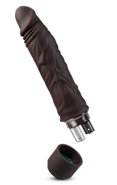 Dr. Skin "Dr. David" 8 Inch Vibrating Dildo -Brown