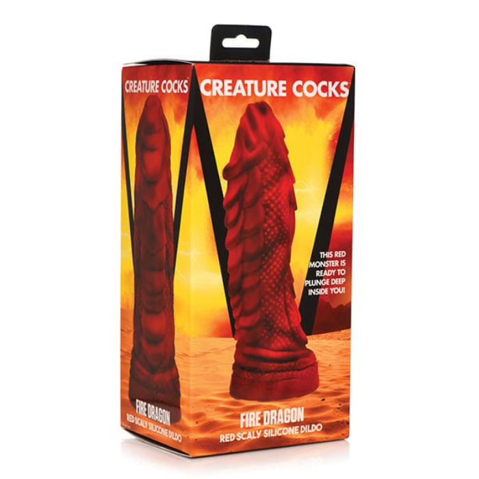 XR Creature Cocks "Fire Dragon" Dildo -Red