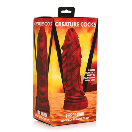 XR Creature Cocks "Fire Dragon" Dildo -Red