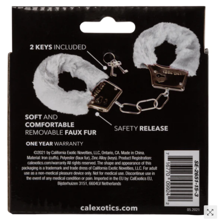 Calex Playful "Furry Cuffs" -White