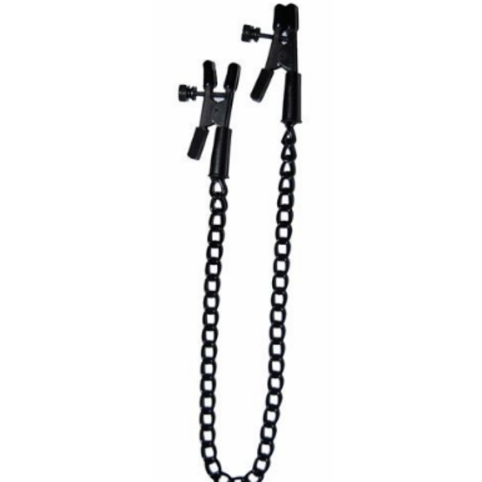 Alligator Tip "Link Chain" Clamps -Black