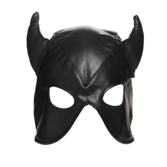 MS "Dungeon Demon" Bondage Hood w/ Horns