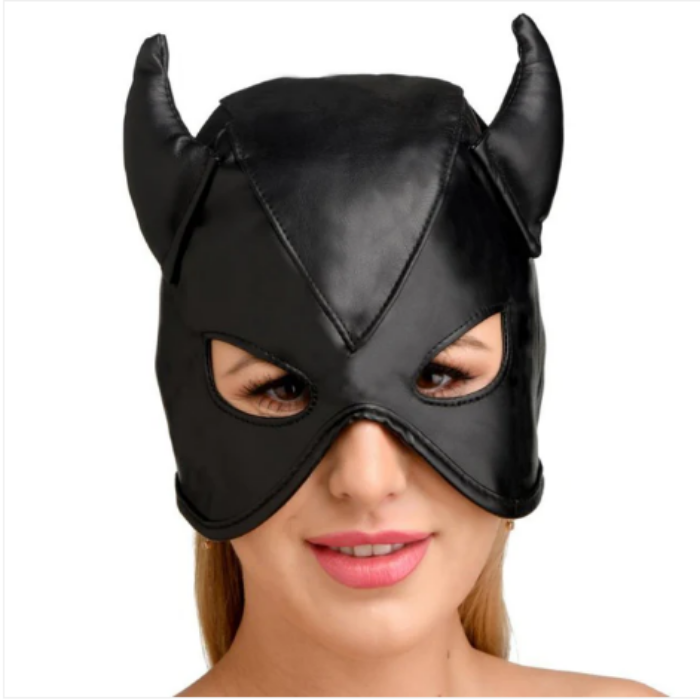 MS "Dungeon Demon" Bondage Hood w/ Horns