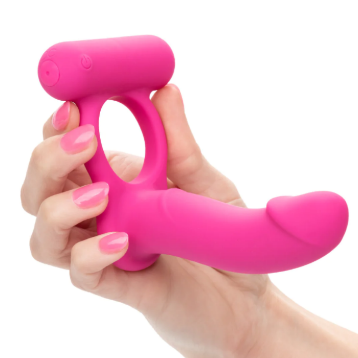 Calex "Double Diver" Vibrating Cock Ring -Pink