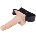 Erection Assistant ''Hollow Vibrating'' Strap On 6 inch -Flesh
