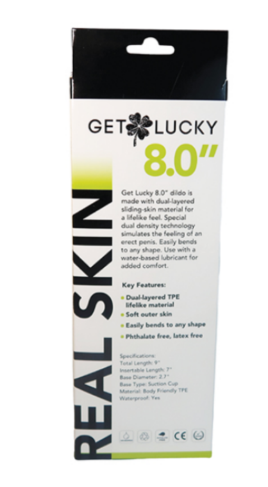 Get Lucky 8.0 Inch Real Skin Series -Flesh
