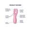 Satisfyer ''Threesome'' 3 Lay-On Vibrator -Pink