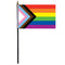 ''Progress'' Pride Stick Flag 4 x 6 in