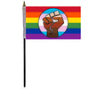 ''Black Lives Matter LGBT'' Stick Flag 4x6