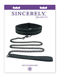 Sincerely "Lace Collar" Leash Set -Blk