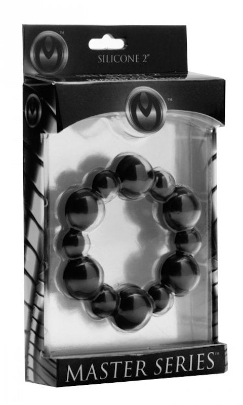 MS "Shadow" Beaded Cock Ring -Blk