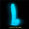 Addiction ''Luke'' 7.5" Glow Dildo -Blue