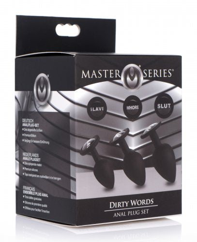 Master Series Dirty Words Anal Plug Set