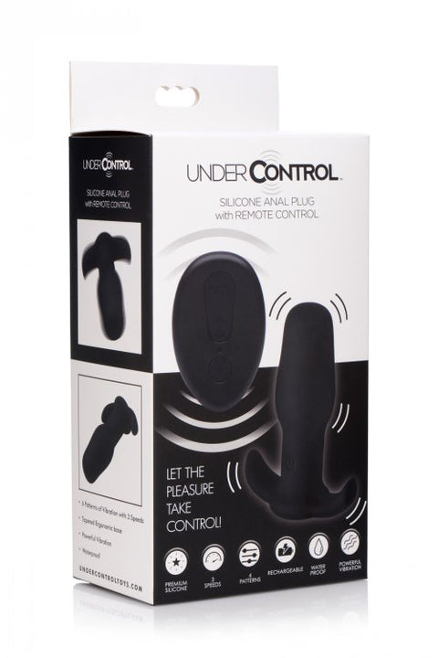 Under Control Vibrating Small Silicone Anal Plug w/ RC