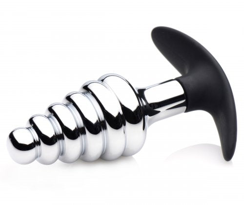 MS "Dark Hive" Metal Ribbed Anal Plug
