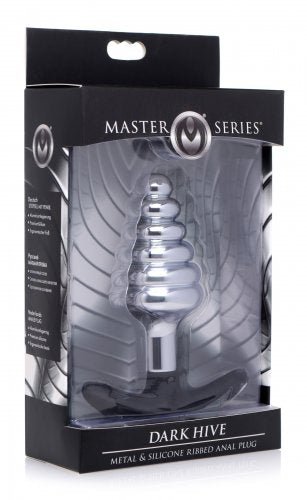 MS "Dark Hive" Metal Ribbed Anal Plug