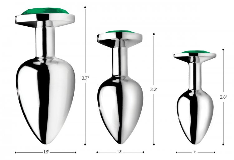 Booty Sparks Emerald Gem Plug Set