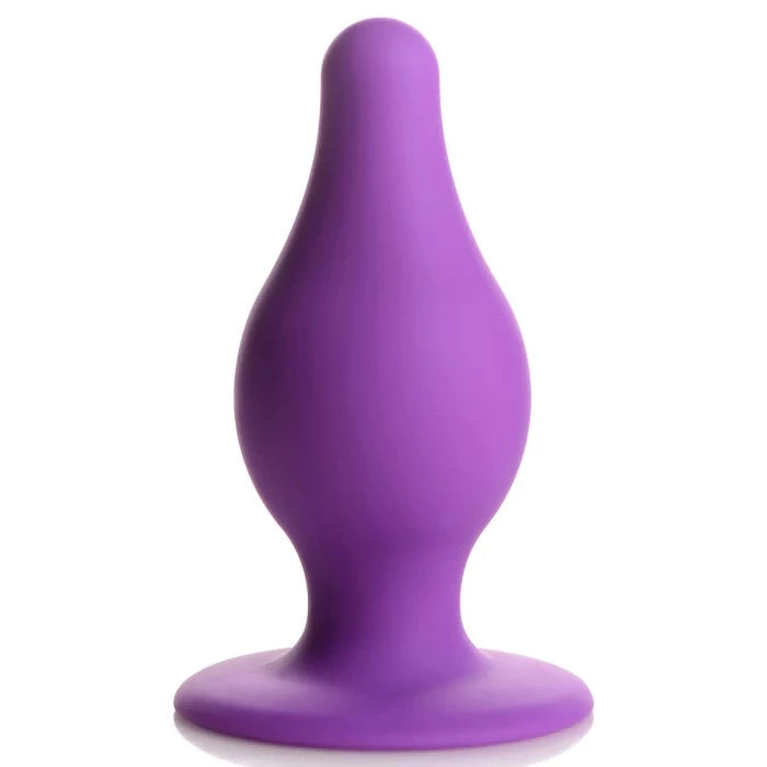 Squeezable Tapered "Medium" Anal Plug -Purple