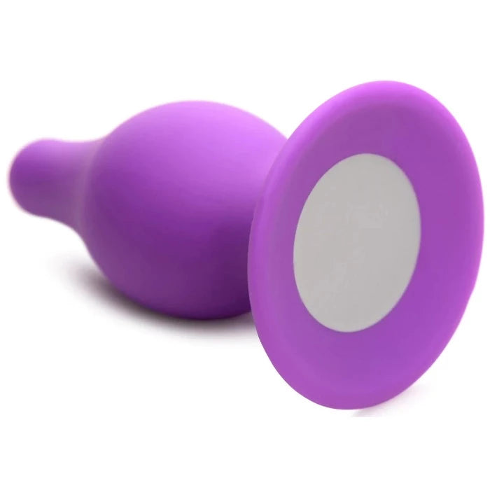 Squeezable Tapered "Medium" Anal Plug -Purple