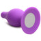Squeezable Tapered ''Medium'' Anal Plug -Purple