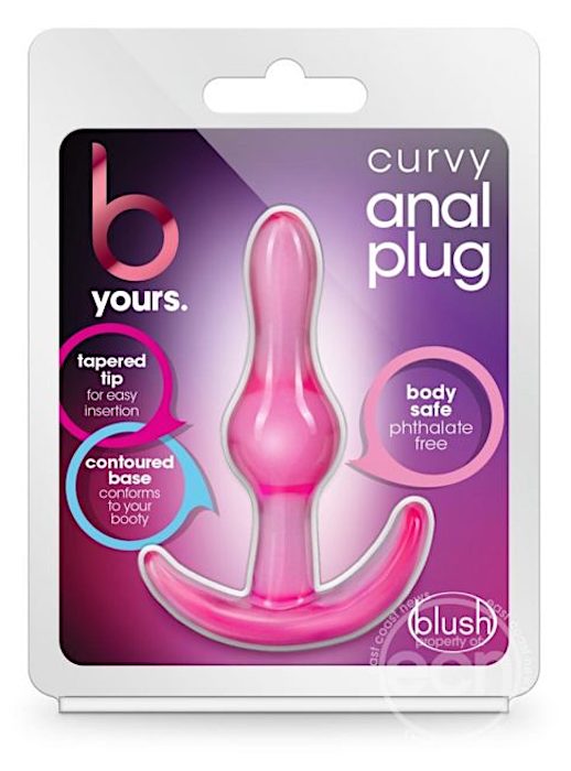 B Yours 'Curvy' Anal Plug -Pink