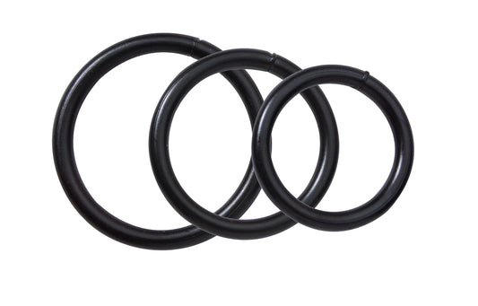 Spartacus 'Black Steel' Cock Ring -Set