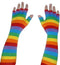 Rainbow Fingerless Gloves Long