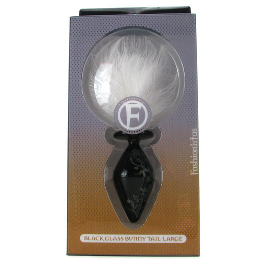 Passionistas Glass "Bunny Tail" Butt Plug -Large