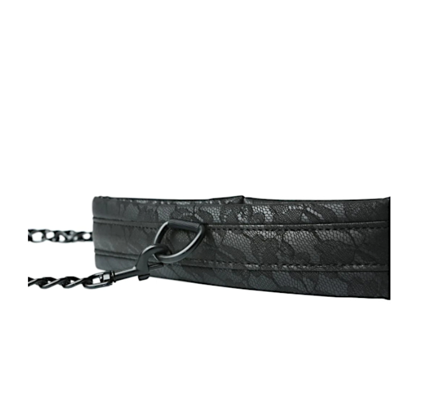 Sincerely "Lace Collar" Leash Set -Blk