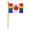 ''Canadian'' Pride -Stick Flag 4 x 6''