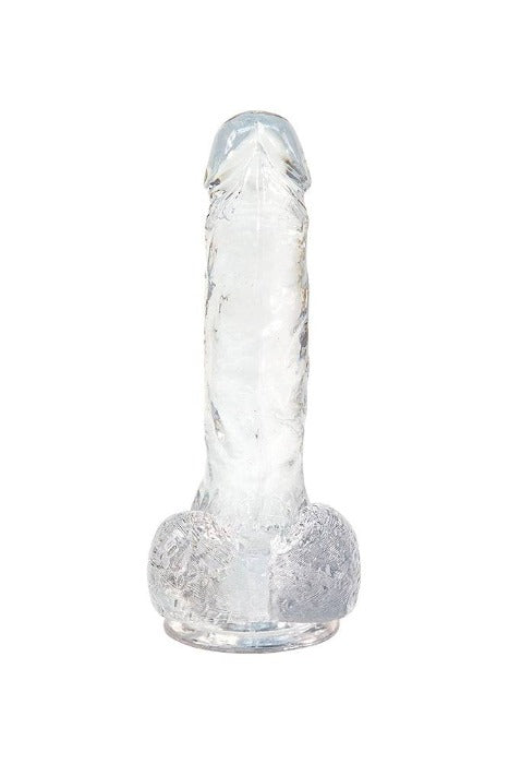 Crystal Addiction "Clear" Dildo w/Balls - 7 Inches