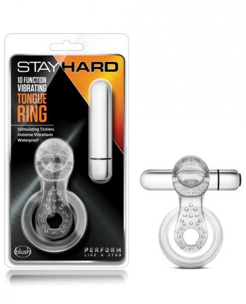 Stay Hard "Tongue" Cock Ring -Clear