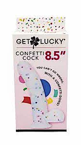 Get Lucky "Confetti Cock" 8.5" Dildo