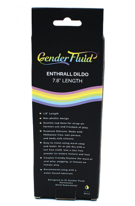 Gender Fluid 7.8″ Enthrall Strap On Dildo –Blk