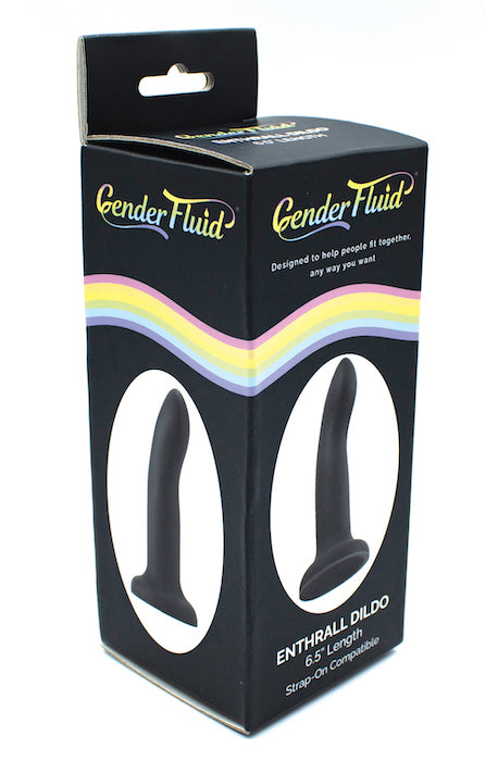 Gender Fluid 6.5 Inch Enthrall Strap On Dildo –Black